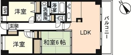 シーブリーズ東原壱番館の間取り画像