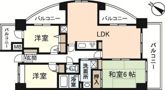 シーブリーズ東原壱番館の間取り画像