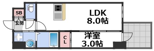セレニテ日本橋エクラの間取り画像