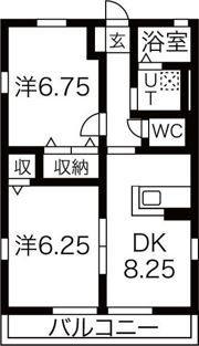 ルミエールいいくらBの間取り画像