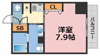エステムコート大手前レシェンテの間取り画像