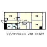 サンフラッツ南桜塚の間取り画像