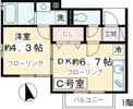 ヴィーブル代沢 Cの間取り画像