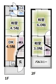 酒井貸家の間取り画像