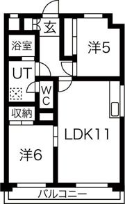 ミラベル元植田の間取り画像