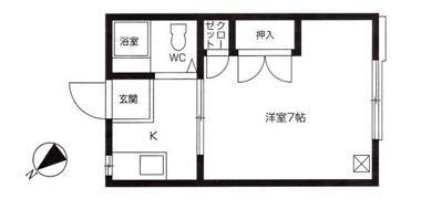 アサヒハイツの間取り画像