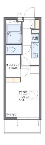 レオパレスインフィニティ前橋南の間取り画像