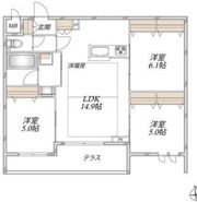 グランソレイユ三鷹の間取り画像