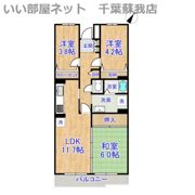 鎌取セントラルマンションの間取り画像