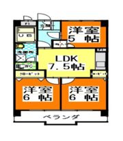 赤田ハイツの間取り画像