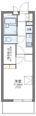 レオパレスハポネスⅢの間取り画像