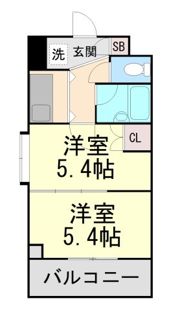 プレステージ天神Ⅱの間取り画像