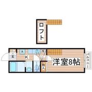 ウエストキャッスル河原町の間取り画像
