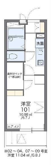 レオパレスM＆Kの間取り画像