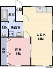 レインボー桜井Bの間取り画像