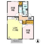 セジュールアユ A/Bの間取り画像