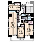 シャンテメゾン田仲の間取り画像