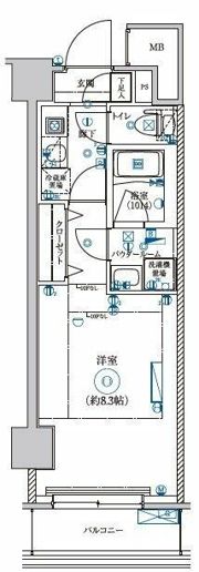 LEXE AZEST横濱関内の間取り画像