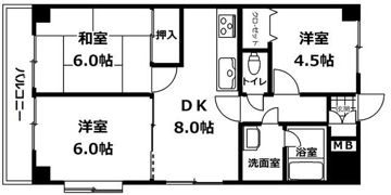 オレンジコート高松の間取り画像