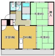 中鶴ハイツの間取り画像
