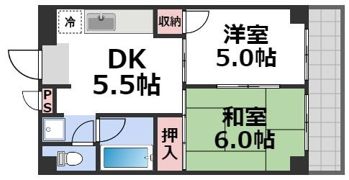 玉造レジデンスの間取り画像