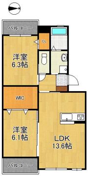 ERIOS COURT 永犬丸の間取り画像