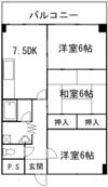 ツインズ大町Ⅱの間取り画像