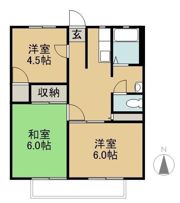 城之内マンションBの間取り画像