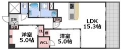 スプランディッド難波WESTⅢの間取り画像