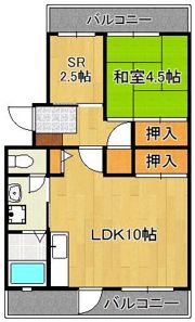 オアシス中曽根の間取り画像