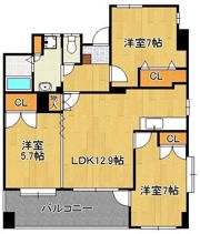 ニューサンリバー13番館の間取り画像