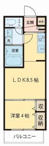 シャトーウイング連坊の間取り画像