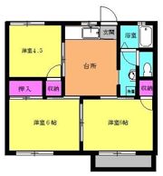 コーポかとうAの間取り画像