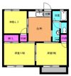 コーポかとうAの間取り画像
