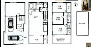 テラス 池田市石橋の間取り画像
