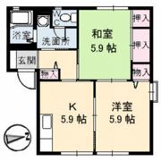 シーサイドオクダA棟の間取り画像