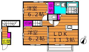 ラビンブルーの間取り画像