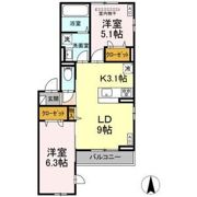 ルリアン小田原の間取り画像