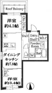 EXAM旗の台 エクサム旗の台の間取り画像
