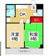 萩原ハイツの間取り画像