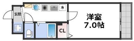 エスリードコート難波ウエストの間取り画像
