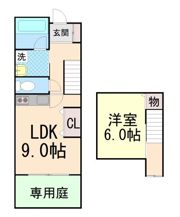 松尾テラスハウスA棟の間取り画像
