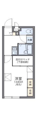 レオパレス大中の間取り画像
