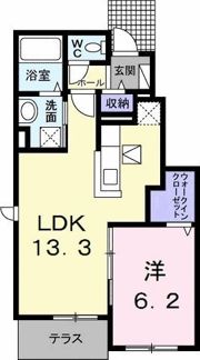 パインアルブル Bの間取り画像