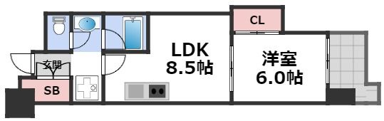 マスターズレジデンス道頓堀IIIの間取り画像