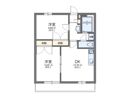 レオパレス鹿子木AREAⅠの間取り画像