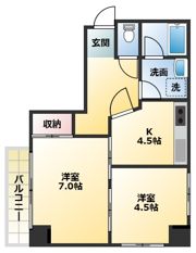 メゾン王城(オウジョウ）の間取り画像