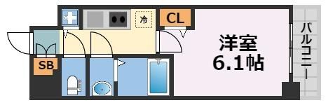 プレサンスタワー難波WESTの間取り画像