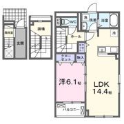 クラール 島野 Aの間取り画像