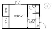コーポ山西の間取り画像